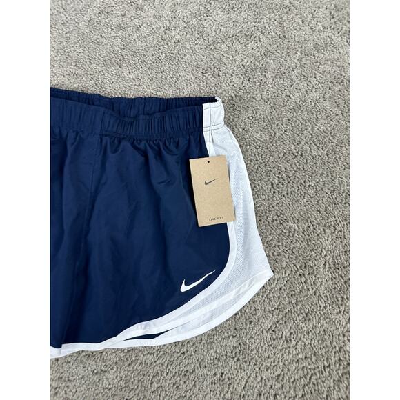Nike Shorts Womens Medium Tempo Dri-Fit Running Blue White Lined Athletic * - Picture 3 of 15